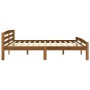 Honey brown pine solid wood bed frame 180x200 cm by vidaXL, Beds and slatted bases - Ref: Foro24-322080, Price: 131,99 €, Dis...