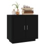 Aparador de madera contrachapada negro 80x40x75 cm de vidaXL, Aparadores - Ref: Foro24-811818, Precio: 71,47 €, Descuento: %