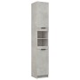 Concrete gray plywood bathroom cabinet 32x34x188.5 cm by vidaXL, Lockers and storage cabinets - Ref: Foro24-811326, Price: 96...