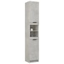 Concrete gray plywood bathroom cabinet 32x34x188.5 cm by vidaXL, Lockers and storage cabinets - Ref: Foro24-811326, Price: 99...