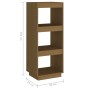 Honey brown pine wood shelving/space divider by vidaXL, Bookcases and shelves - Ref: Foro24-810847, Price: 44,17 €, Discount: %