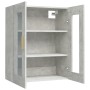 Concrete gray hanging wall cabinet 69.5x34x90 cm by vidaXL, Sideboards - Ref: Foro24-812280, Price: 78,23 €, Discount: %