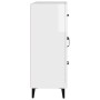 Glossy white plywood sideboard 69.5x34x90 cm by vidaXL, Sideboards - Ref: Foro24-812219, Price: 83,99 €, Discount: %