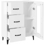 Glossy white plywood sideboard 69.5x34x90 cm by vidaXL, Sideboards - Ref: Foro24-812219, Price: 83,99 €, Discount: %