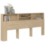 Mueble cabecero color roble Sonoma 220x19x103,5 cm de vidaXL, Cabeceros y pies de cama - Ref: Foro24-811901, Precio: 75,83 €,...