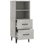 Concrete gray plywood sideboard 34.5x34x90 cm by vidaXL, Sideboards - Ref: Foro24-812370, Price: 64,69 €, Discount: %