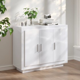 Glossy white plywood sideboard 92x35x75 cm by vidaXL, Sideboards - Ref: Foro24-811841, Price: 104,36 €, Discount: %