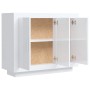 Glossy white plywood sideboard 92x35x75 cm by vidaXL, Sideboards - Ref: Foro24-811841, Price: 109,80 €, Discount: %