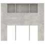 Mueble cabecero gris hormigón 120x18,5x102,5 cm de vidaXL, Cabeceros y pies de cama - Ref: Foro24-811920, Precio: 58,58 €, De...