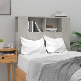 Mueble cabecero gris hormigón 100x18,5x104,5 cm de vidaXL, Cabeceros y pies de cama - Ref: Foro24-811911, Precio: 60,99 €, De...