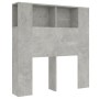 Mueble cabecero gris hormigón 100x18,5x104,5 cm de vidaXL, Cabeceros y pies de cama - Ref: Foro24-811911, Precio: 57,43 €, De...