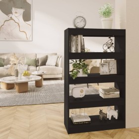 Estantería/divisor madera de ingeniería negro 80x30x135 cm de vidaXL, Librerías y estanterías - Ref: Foro24-811710, Precio: 6...