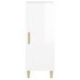 Glossy white plywood sideboard 34.5x34x90 cm by vidaXL, Sideboards - Ref: Foro24-812417, Price: 58,99 €, Discount: %