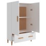 Aparador de madera contrachapada blanco 70x31x115 cm de vidaXL, Aparadores - Ref: Foro24-812528, Precio: 106,99 €, Descuento: %