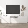 Glossy white plywood TV cabinet 140x35x40 cm by vidaXL, TV Furniture - Ref: Foro24-811454, Price: 81,38 €, Discount: %