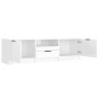 Glossy white plywood TV cabinet 140x35x40 cm by vidaXL, TV Furniture - Ref: Foro24-811454, Price: 75,82 €, Discount: %