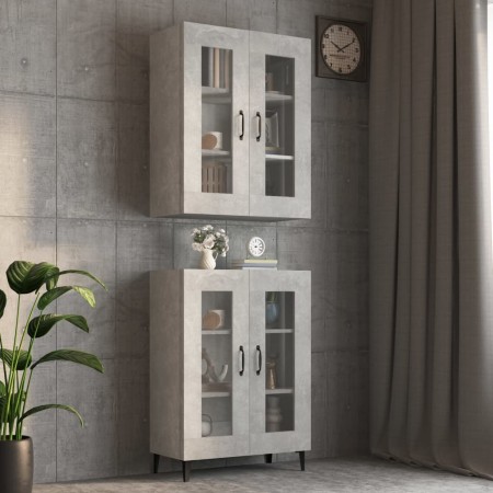 Betongrauer Hängewandschrank 69,5x34x90 cm von vidaXL, Sideboards - Ref: Foro24-812289, Preis: 83,64 €, Rabatt: %