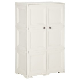 Angora white wood design plastic wardrobe 79x43x125 cm by vidaXL, Lockers and storage cabinets - Ref: Foro24-340592, Price: 1...