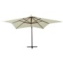 Hanging parasol with sand white wooden pole 300 cm by vidaXL, Umbrellas - Ref: Foro24-318445, Price: 173,85 €, Discount: %