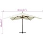 Hanging parasol with sand white wooden pole 300 cm by vidaXL, Umbrellas - Ref: Foro24-318445, Price: 173,85 €, Discount: %