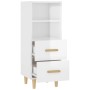 Aparador de madera contrachapada blanco brillante 34,5x34x90 cm de vidaXL, Aparadores - Ref: Foro24-812363, Precio: 61,63 €, ...