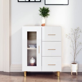 Glossy white plywood sideboard 69.5x34x90 cm by vidaXL, Sideboards - Ref: Foro24-812210, Price: 99,07 €, Discount: %