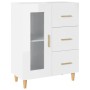 Aparador de madera contrachapada blanco brillante 69,5x34x90 cm de vidaXL, Aparadores - Ref: Foro24-812210, Precio: 106,50 €,...