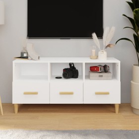 White plywood TV cabinet 102x36x50 cm by vidaXL, TV Furniture - Ref: Foro24-812600, Price: 73,00 €, Discount: %