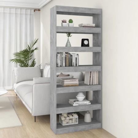 Concrete gray engineered wood shelf/divider 80x30x198 cm by vidaXL, Bookcases and shelves - Ref: Foro24-811731, Price: 96,99 ...