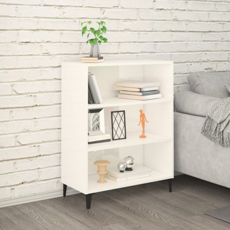 Aparador madera contrachapada blanco brillante 69,5x32,5x90 cm de vidaXL, Aparadores - Ref: Foro24-812255, Precio: 63,46 €, D...