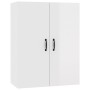 Glossy white engineered wood hanging cabinet 69.5x34x90 cm by vidaXL, Lockers and storage cabinets - Ref: Foro24-812273, Pric...