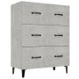 Aparador de madera de ingeniería gris hormigón 69,5x34x90 cm de vidaXL, Aparadores - Ref: Foro24-812163, Precio: 95,80 €, Des...