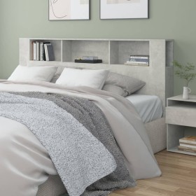 Mueble cabecero gris hormigón 200x18,5x104,5 cm de vidaXL, Cabeceros y pies de cama - Ref: Foro24-811956, Precio: 93,97 €, De...