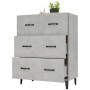 Aparador de madera de ingeniería gris hormigón 69,5x34x90 cm de vidaXL, Aparadores - Ref: Foro24-812163, Precio: 95,80 €, Des...