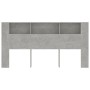 Mueble cabecero gris hormigón 200x18,5x104,5 cm de vidaXL, Cabeceros y pies de cama - Ref: Foro24-811956, Precio: 95,72 €, De...