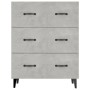 Aparador de madera de ingeniería gris hormigón 69,5x34x90 cm de vidaXL, Aparadores - Ref: Foro24-812163, Precio: 95,80 €, Des...