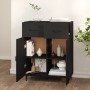 Aparador de madera de ingeniería negro 69,5x34x90 cm de vidaXL, Aparadores - Ref: Foro24-812196, Precio: 94,76 €, Descuento: %