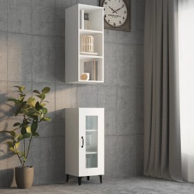 White engineered wood wall cabinet 34.5x32.5x90 cm by vidaXL, Shelves and shelves - Ref: Foro24-812483, Price: 38,49 €, Disco...