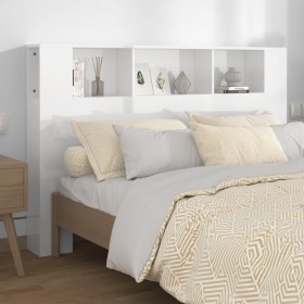 Mueble cabecero blanco brillante 160x18,5x104,5 cm de vidaXL, Cabeceros y pies de cama - Ref: Foro24-811940, Precio: 71,29 €,...