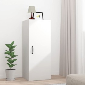 White engineered wood wall cabinet 34.5x34x90 cm by vidaXL, Shelves and shelves - Ref: Foro24-812438, Price: 62,28 €, Discoun...