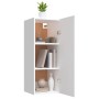 White engineered wood wall cabinet 34.5x34x90 cm by vidaXL, Shelves and shelves - Ref: Foro24-812438, Price: 64,93 €, Discoun...