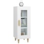 Aparador de madera contrachapada blanco brillante 34,5x34x90 cm de vidaXL, Aparadores - Ref: Foro24-812399, Precio: 57,87 €, ...