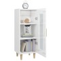 Aparador de madera contrachapada blanco brillante 34,5x34x90 cm de vidaXL, Aparadores - Ref: Foro24-812399, Precio: 57,87 €, ...