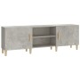 Concrete gray plywood TV cabinet 150x30x50 cm by vidaXL, TV Furniture - Ref: Foro24-812622, Price: 88,08 €, Discount: %