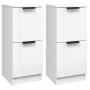 Display cabinets 2 units plywood white gloss 30x30x70 cm by vidaXL, Sideboards - Ref: Foro24-811182, Price: 96,05 €, Discount: %