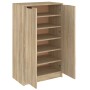 Mueble zapatero madera contrachapada roble Sonoma 59x35x100 cm de vidaXL, Zapateros y organizadores de calzado - Ref: Foro24-...