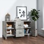 Concrete gray engineered wood sideboard 100x36x60 cm by vidaXL, Sideboards - Ref: Foro24-812523, Price: 82,68 €, Discount: %