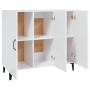 Glossy white engineered wood sideboard 90x34x80 cm by vidaXL, Sideboards - Ref: Foro24-812507, Price: 105,99 €, Discount: %