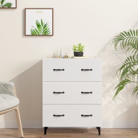 Glossy white plywood sideboard 69.5x34x90 cm by vidaXL, Sideboards - Ref: Foro24-812165, Price: 76,99 €, Discount: %