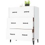 Hochglanzweißes Sperrholz-Sideboard 69,5 x 34 x 90 cm von vidaXL, Sideboards - Ref: Foro24-812165, Preis: 77,14 €, Rabatt: %